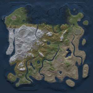 Thumbnail Rust Map: Procedural Map, Size: 4250, Seed: 883416205, 16 Monuments