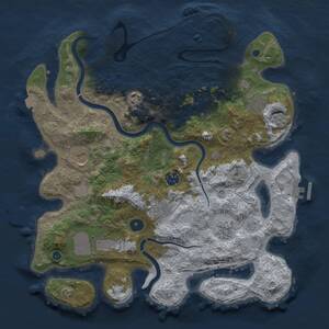 Thumbnail Rust Map: Procedural Map, Size: 3750, Seed: 1790972908, 15 Monuments