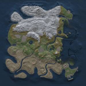 Thumbnail Rust Map: Procedural Map, Size: 3500, Seed: 890460, 14 Monuments