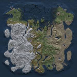 Thumbnail Rust Map: Procedural Map, Size: 4500, Seed: 1889456901, 16 Monuments