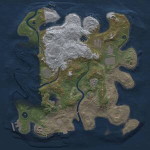 Thumbnail Rust Map: Procedural Map, Size: 3750, Seed: 43180625, 15 Monuments