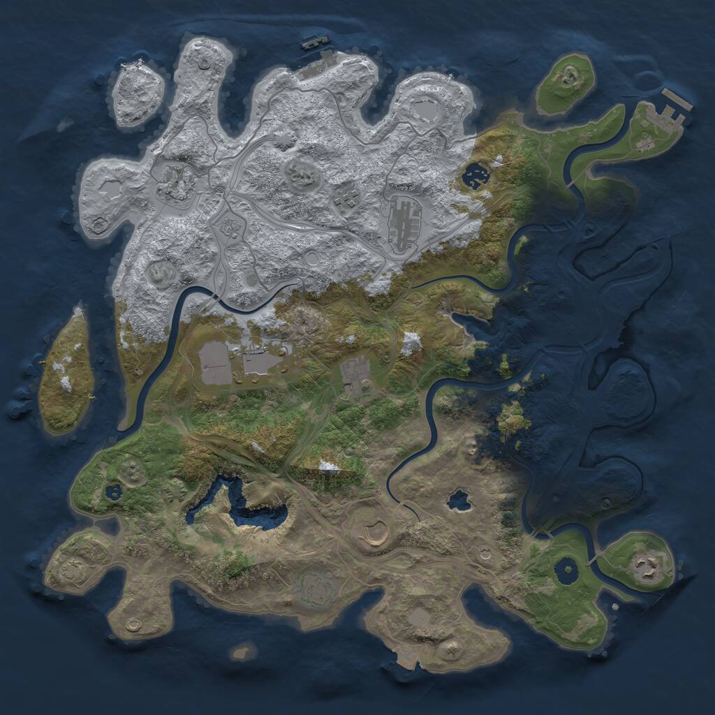 Rust Map: Procedural Map, Size: 4250, Seed: 1197388800, 15 Monuments