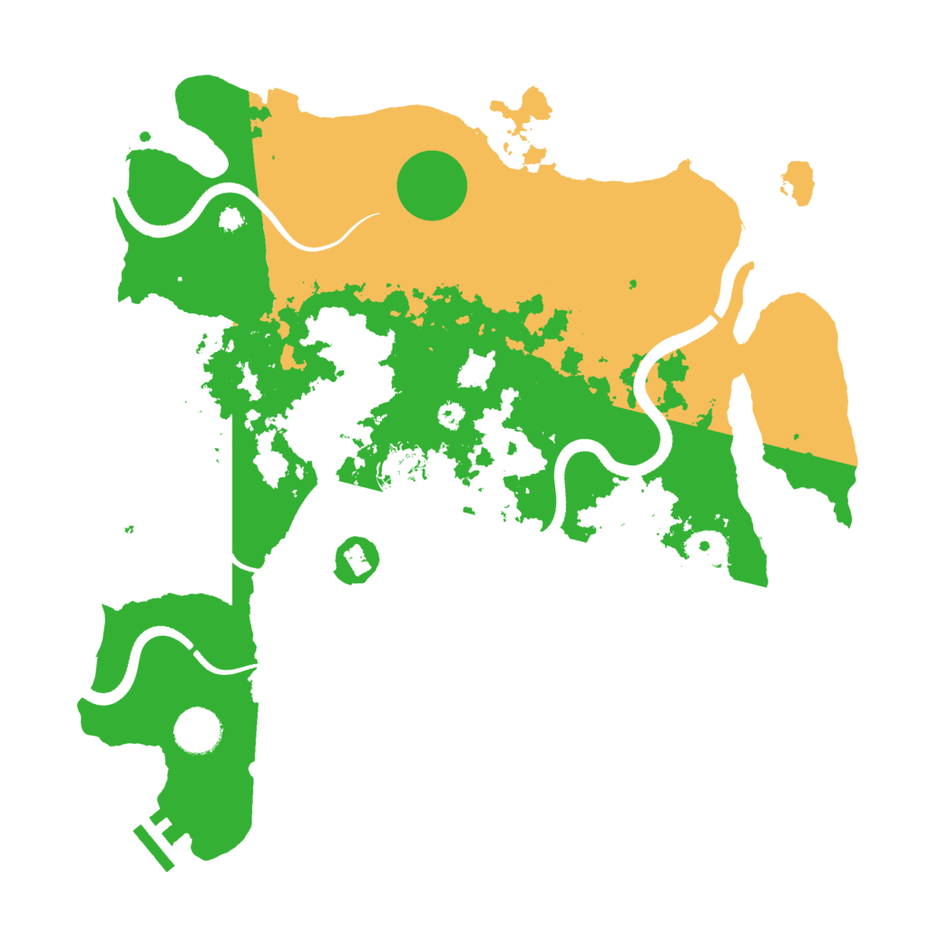 Biome Rust Map: Procedural Map, Size: 3500, Seed: 24431