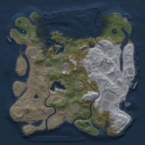 Thumbnail Rust Map: Procedural Map, Size: 4000, Seed: 37139, 15 Monuments