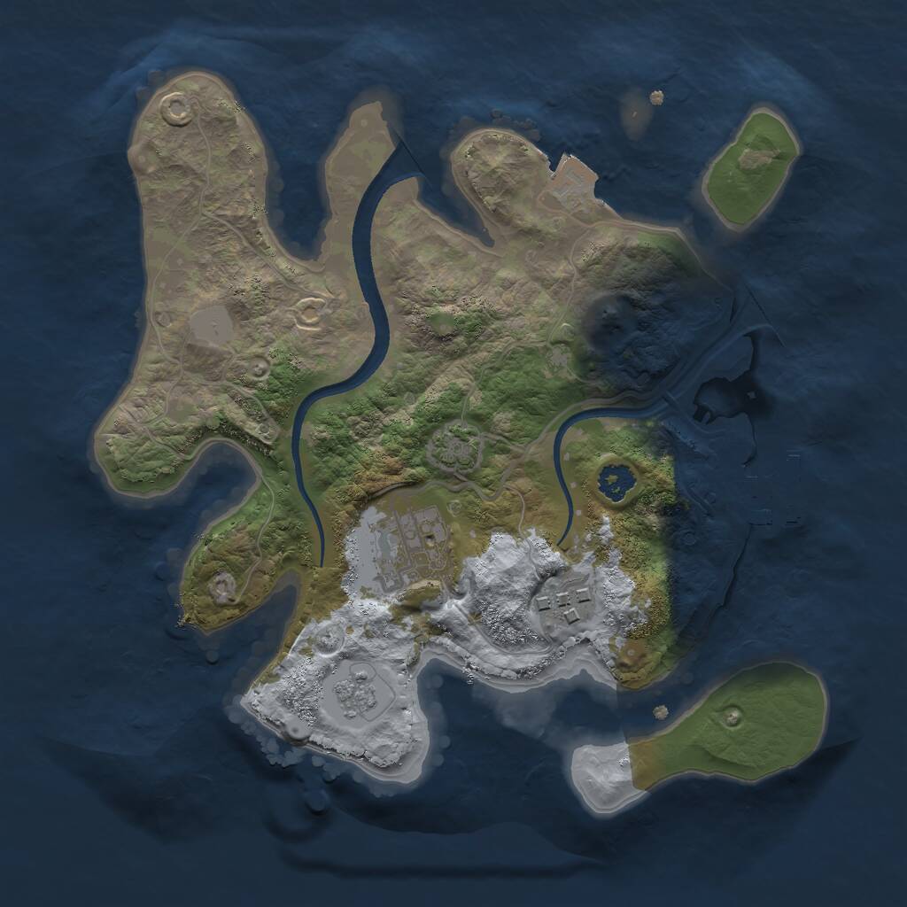 Rust Map: Procedural Map, Size: 2500, Seed: 1567271908, 6 Monuments