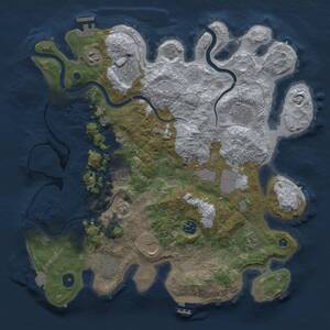 Thumbnail Rust Map: Procedural Map, Size: 3800, Seed: 1635645880, 16 Monuments