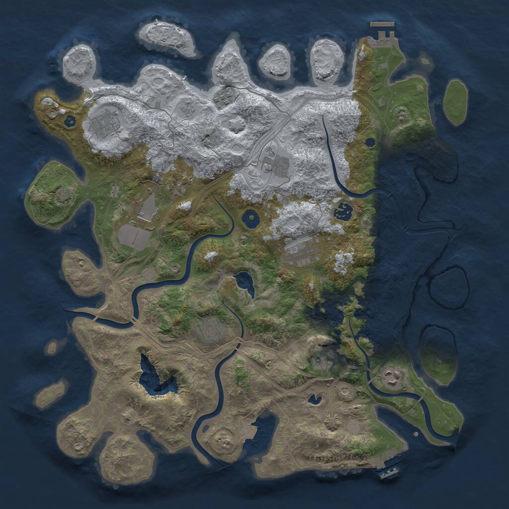 Rust Map: Procedural Map, Size: 4250, Seed: 602210520, 16 Monuments