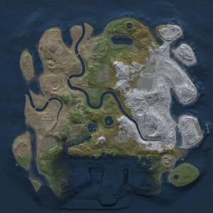 Thumbnail Rust Map: Procedural Map, Size: 3500, Seed: 594107148, 14 Monuments