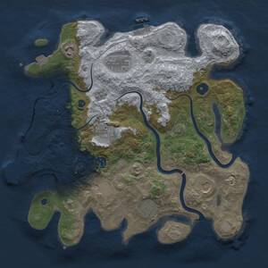 Thumbnail Rust Map: Procedural Map, Size: 3500, Seed: 1659248492, 14 Monuments