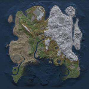 Thumbnail Rust Map: Procedural Map, Size: 3500, Seed: 117038, 14 Monuments