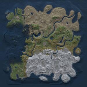 Thumbnail Rust Map: Procedural Map, Size: 4500, Seed: 495596774, 17 Monuments