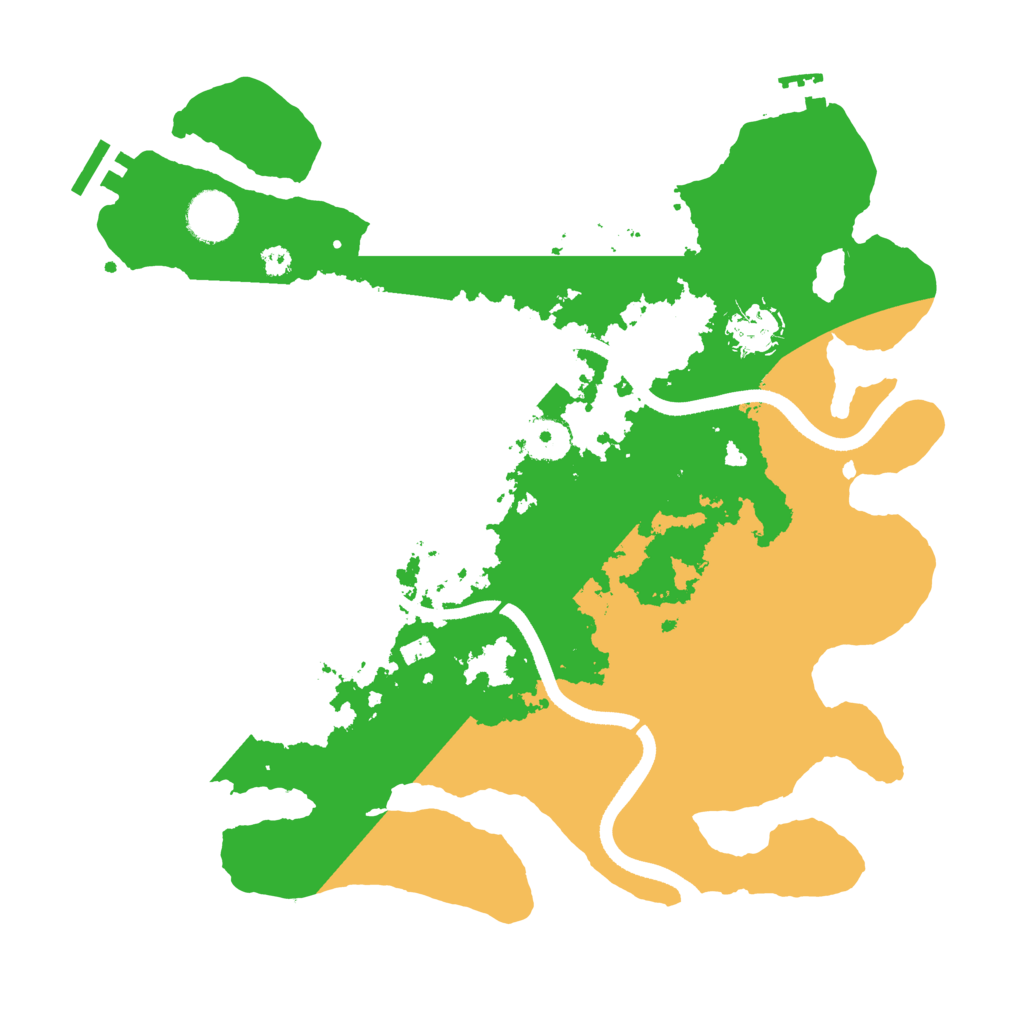 Biome Rust Map: Procedural Map, Size: 3500, Seed: 75364