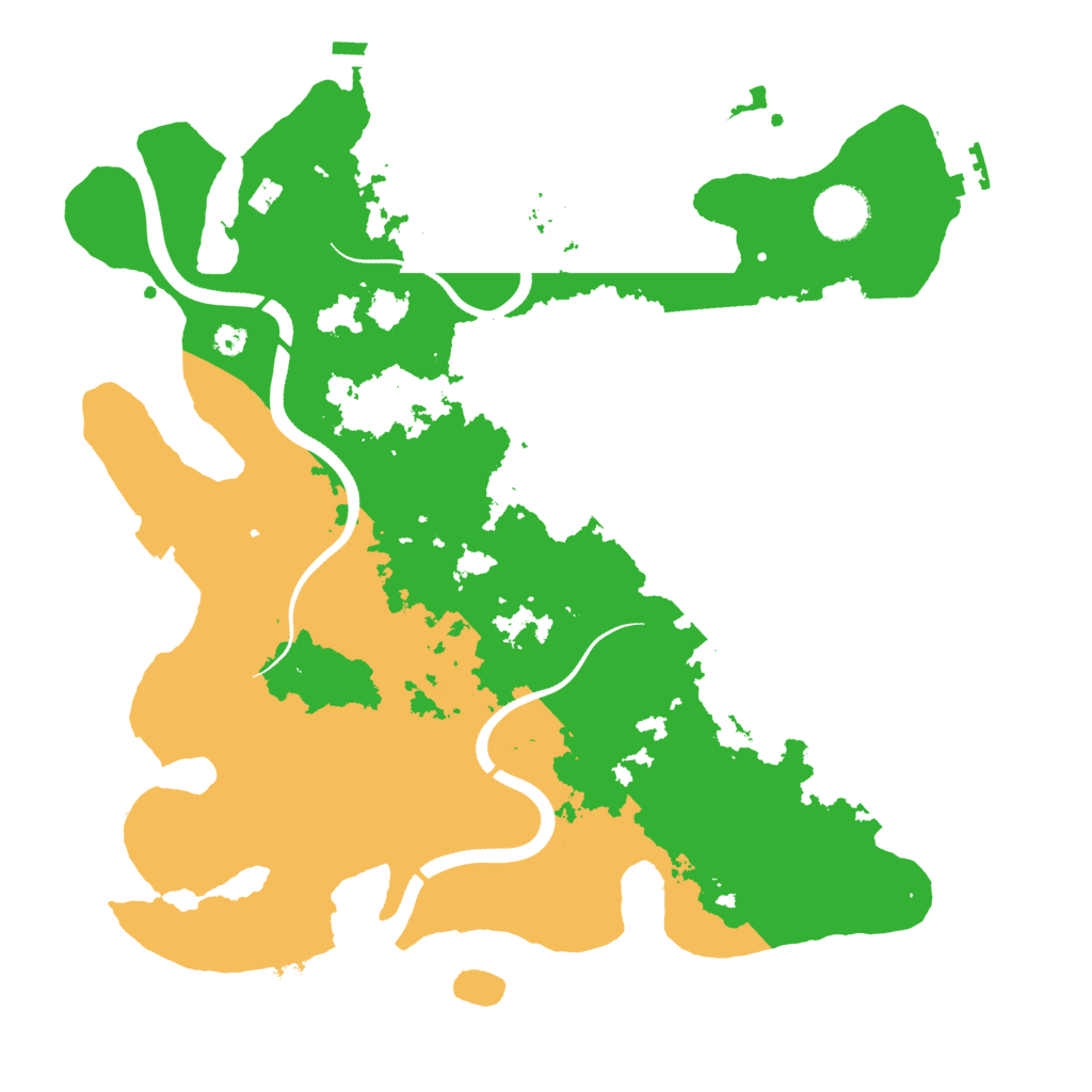 Biome Rust Map: Procedural Map, Size: 3500, Seed: 76933691