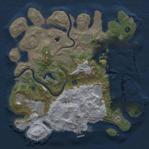 Thumbnail Rust Map: Procedural Map, Size: 4000, Seed: 1341679996, 16 Monuments