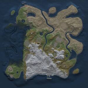 Thumbnail Rust Map: Procedural Map, Size: 3750, Seed: 474023105, 17 Monuments