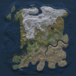 Thumbnail Rust Map: Procedural Map, Size: 3750, Seed: 844299, 16 Monuments