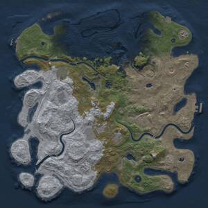 Thumbnail Rust Map: Procedural Map, Size: 4500, Seed: 852062150, 16 Monuments