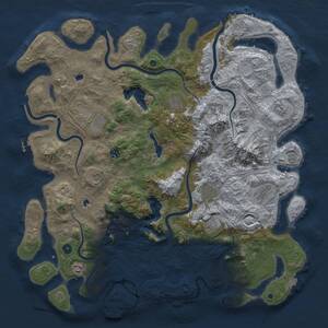 Thumbnail Rust Map: Procedural Map, Size: 5000, Seed: 1133945626, 16 Monuments