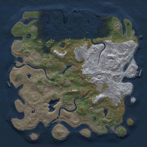 Thumbnail Rust Map: Procedural Map, Size: 4500, Seed: 1999216002, 17 Monuments