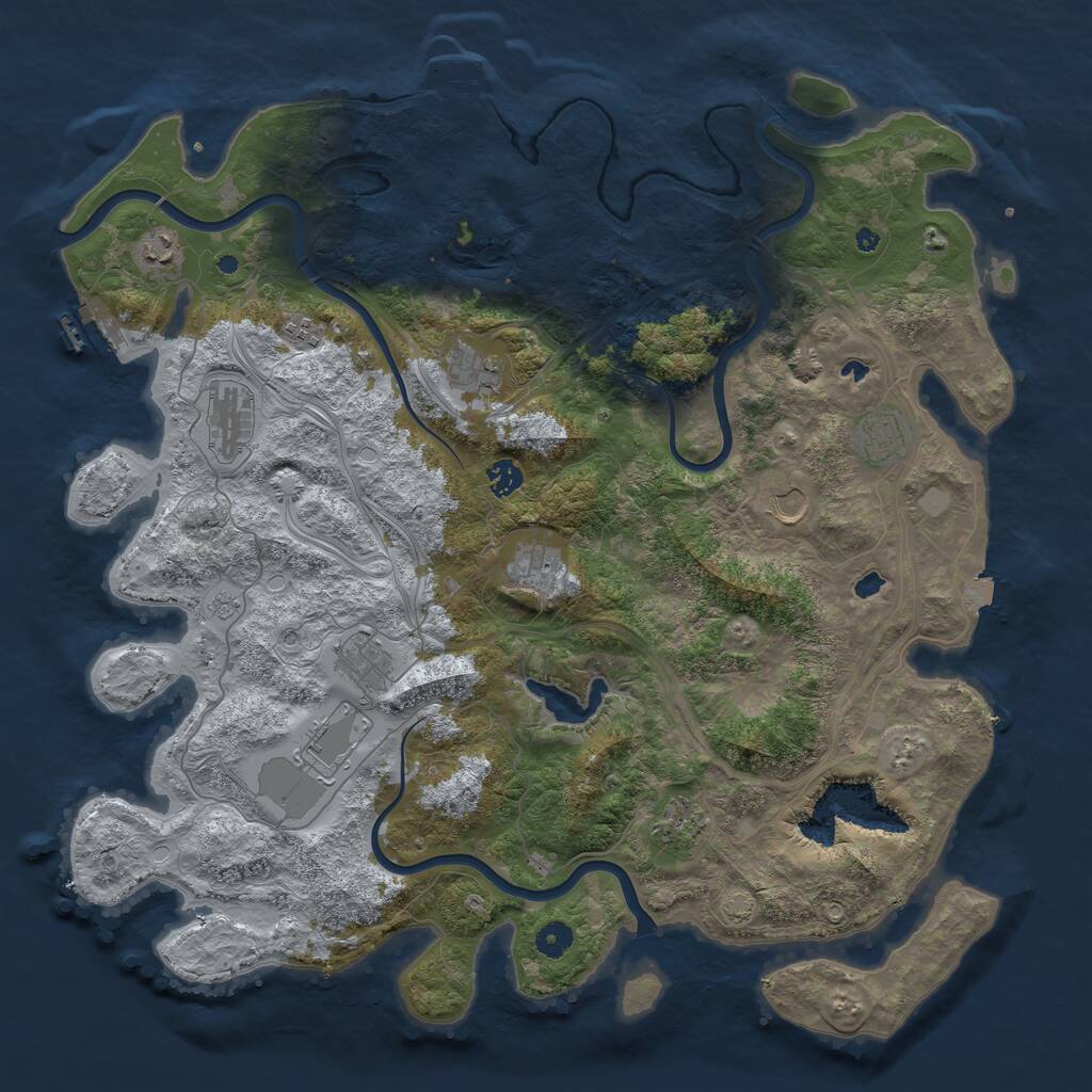 Rust Map: Procedural Map, Size: 4563, Seed: 981179297, 17 Monuments