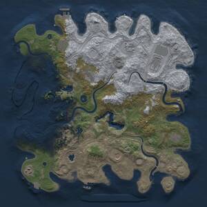 Thumbnail Rust Map: Procedural Map, Size: 4250, Seed: 1108881601, 15 Monuments