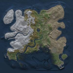 Thumbnail Rust Map: Procedural Map, Size: 3400, Seed: 194111466, 14 Monuments
