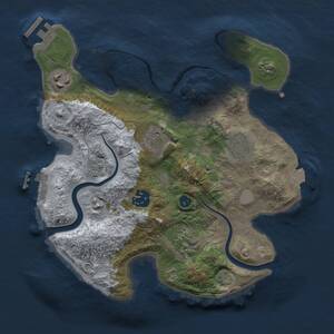 Thumbnail Rust Map: Procedural Map, Size: 2800, Seed: 390139300, 11 Monuments