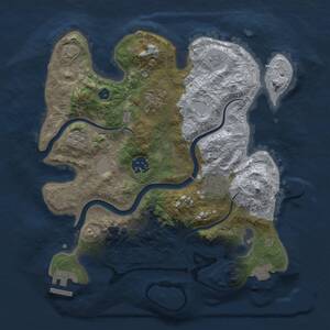 Thumbnail Rust Map: Procedural Map, Size: 3000, Seed: 3007, 9 Monuments