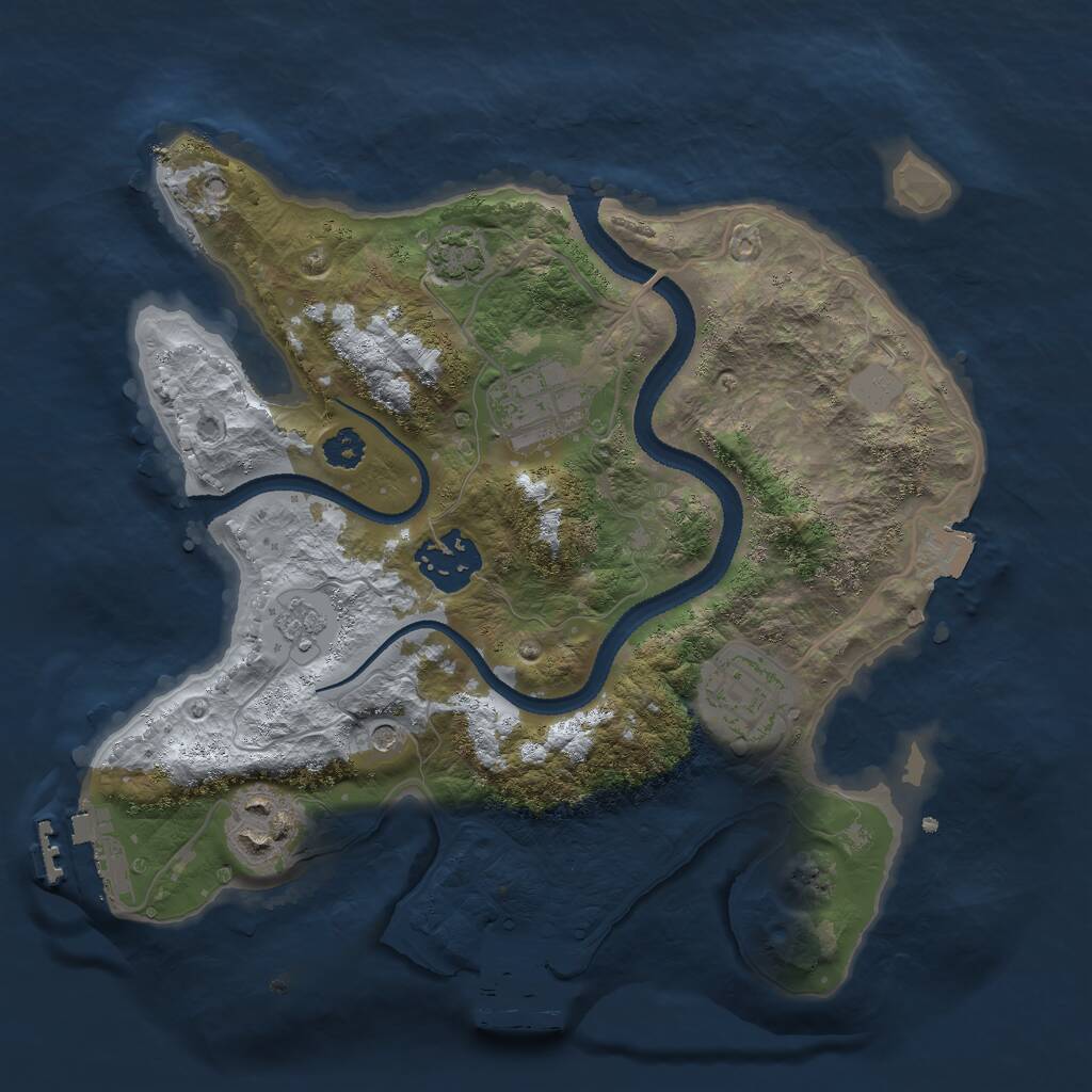 Rust Map: Procedural Map, Size: 2700, Seed: 647778, 10 Monuments