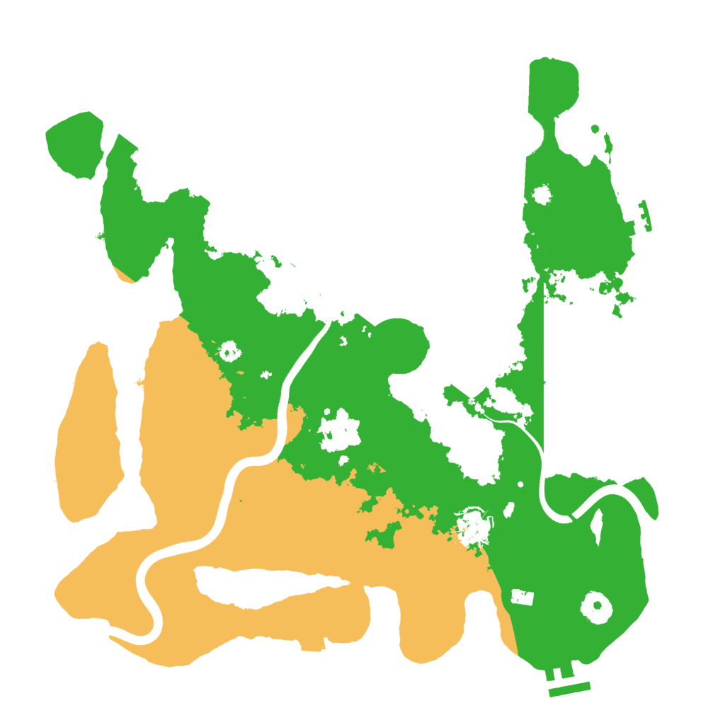 Biome Rust Map: Procedural Map, Size: 3500, Seed: 243231