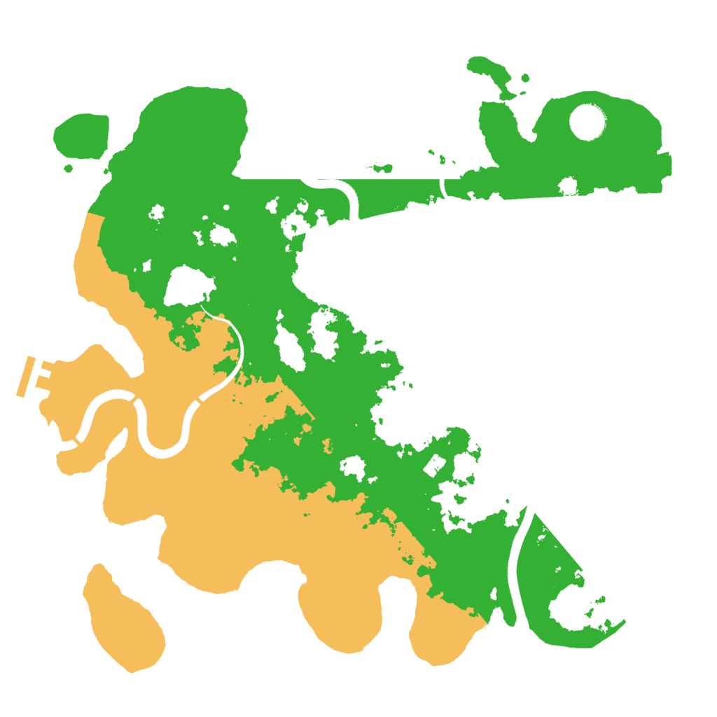 Biome Rust Map: Procedural Map, Size: 3500, Seed: 75257
