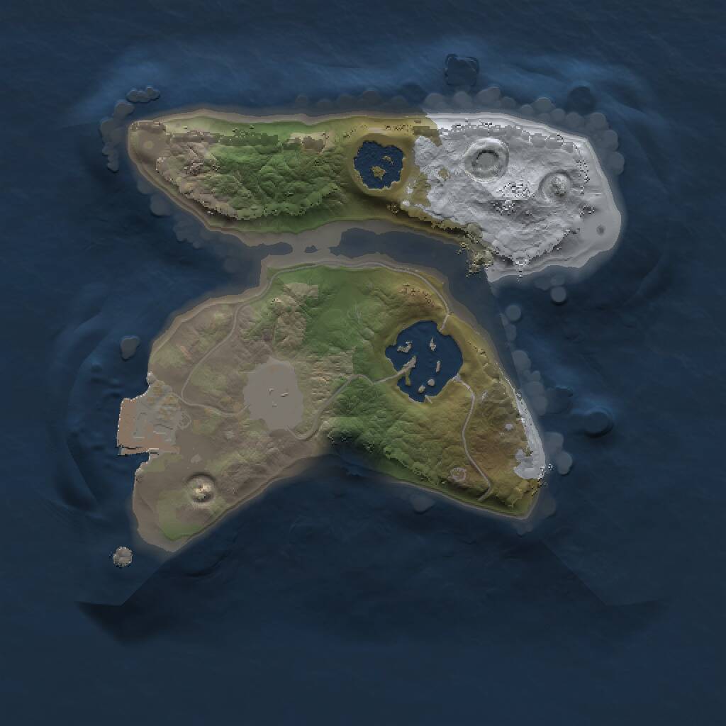 Rust Map: Procedural Map, Size: 1500, Seed: 65493, 2 Monuments