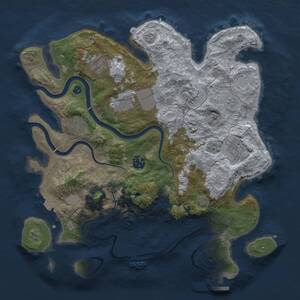 Thumbnail Rust Map: Procedural Map, Size: 3540, Seed: 2178432, 13 Monuments