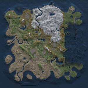 Thumbnail Rust Map: Procedural Map, Size: 4500, Seed: 1774111, 16 Monuments