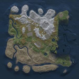 Thumbnail Rust Map: Procedural Map, Size: 3700, Seed: 228004, 16 Monuments