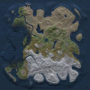 Thumbnail Rust Map: Procedural Map, Size: 4000, Seed: 252849245, 16 Monuments