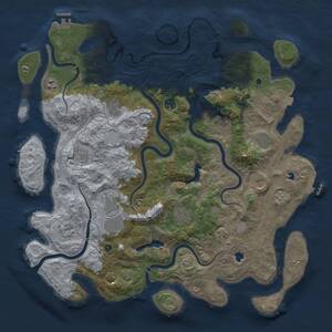 Thumbnail Rust Map: Procedural Map, Size: 4500, Seed: 12092025, 16 Monuments