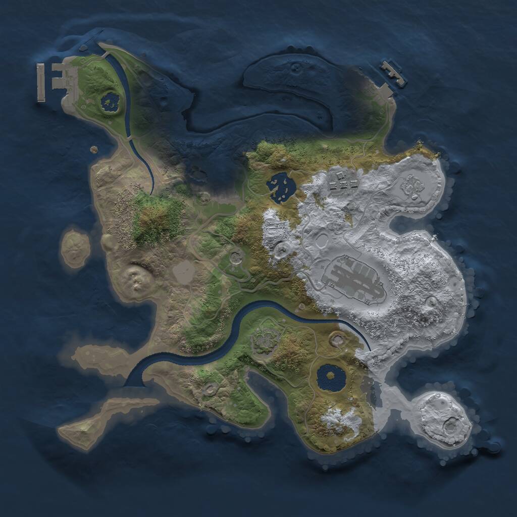 Rust Map: Procedural Map, Size: 2700, Seed: 1757678476, 10 Monuments