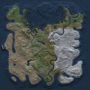 Thumbnail Rust Map: Procedural Map, Size: 4250, Seed: 407627237, 16 Monuments