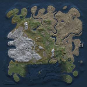 Thumbnail Rust Map: Procedural Map, Size: 4500, Seed: 354310411, 17 Monuments