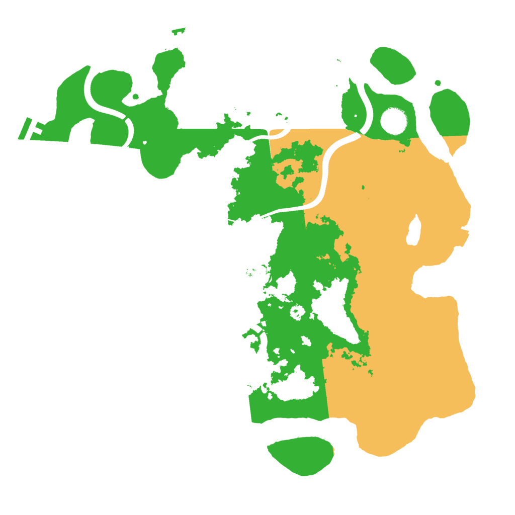 Biome Rust Map: Procedural Map, Size: 3500, Seed: 545576