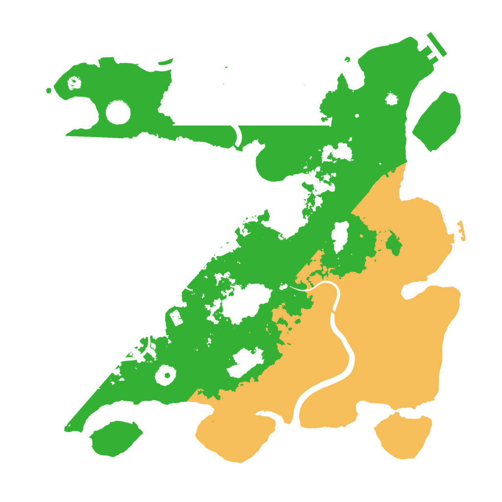 Biome Rust Map: Procedural Map, Size: 3700, Seed: 203816984