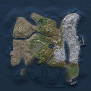 Thumbnail Rust Map: Procedural Map, Size: 2500, Seed: 2432381, 8 Monuments