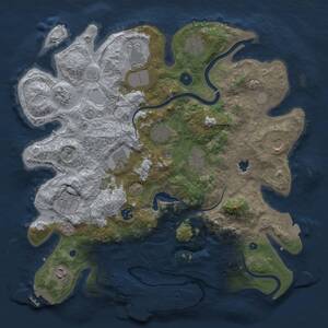 Thumbnail Rust Map: Procedural Map, Size: 4000, Seed: 574524257, 17 Monuments