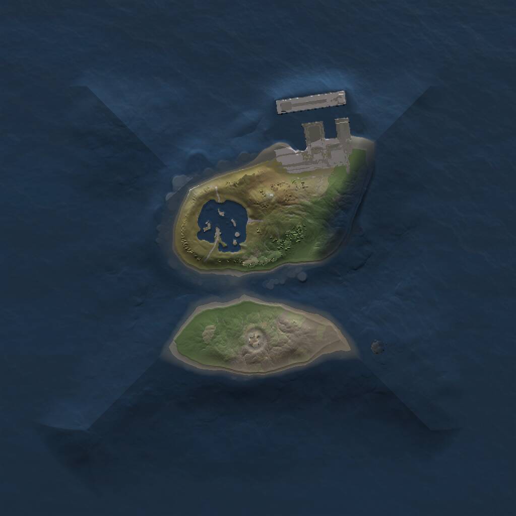 Rust Map: Procedural Map, Size: 1500, Seed: 594418687, 3 Monuments