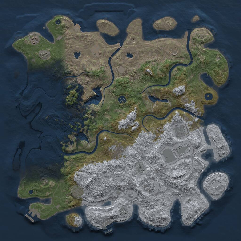 Rust Map: Procedural Map, Size: 4602, Seed: 2812765, 16 Monuments