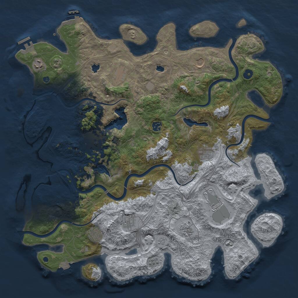 Rust Map: Procedural Map, Size: 4602, Seed: 2812765, 17 Monuments