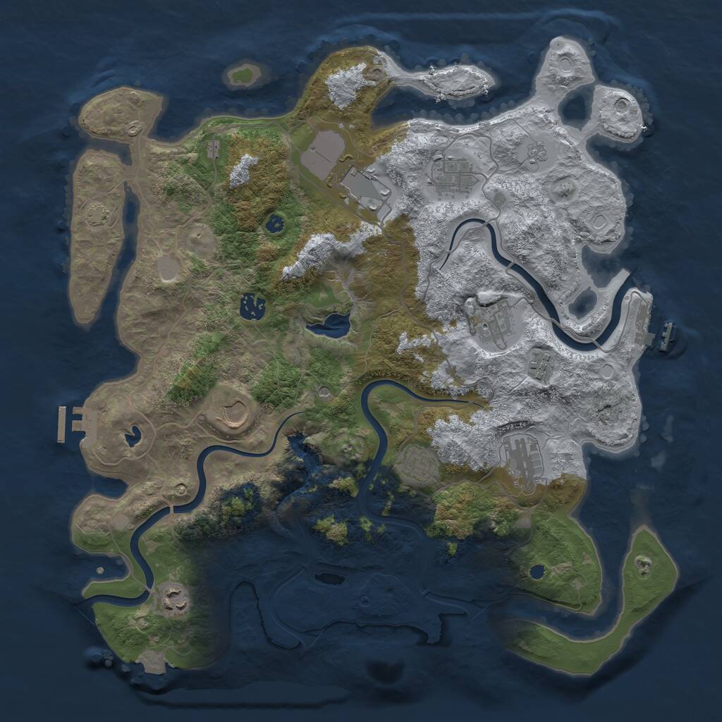 Rust Map: Procedural Map, Size: 4000, Seed: 8095595, 15 Monuments