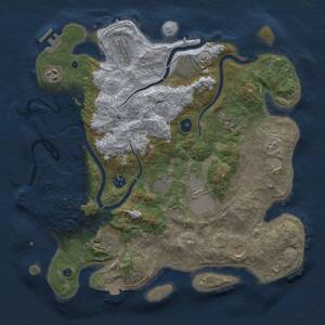 Thumbnail Rust Map: Procedural Map, Size: 3800, Seed: 39456392, 16 Monuments