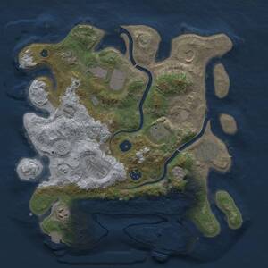 Thumbnail Rust Map: Procedural Map, Size: 3500, Seed: 5403710, 14 Monuments